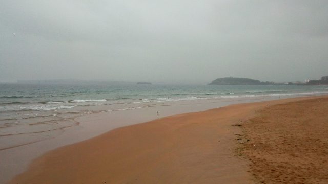 Santander beach is gorgeous even on a gloomy day