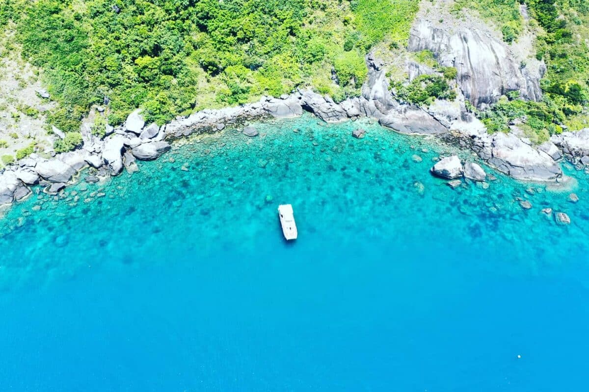 Cham Islands with Children drone