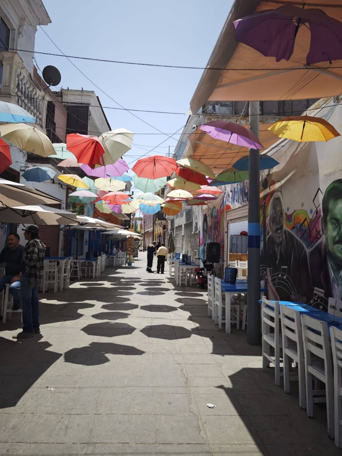 Colorful Umbrella Street of Callao in Lima