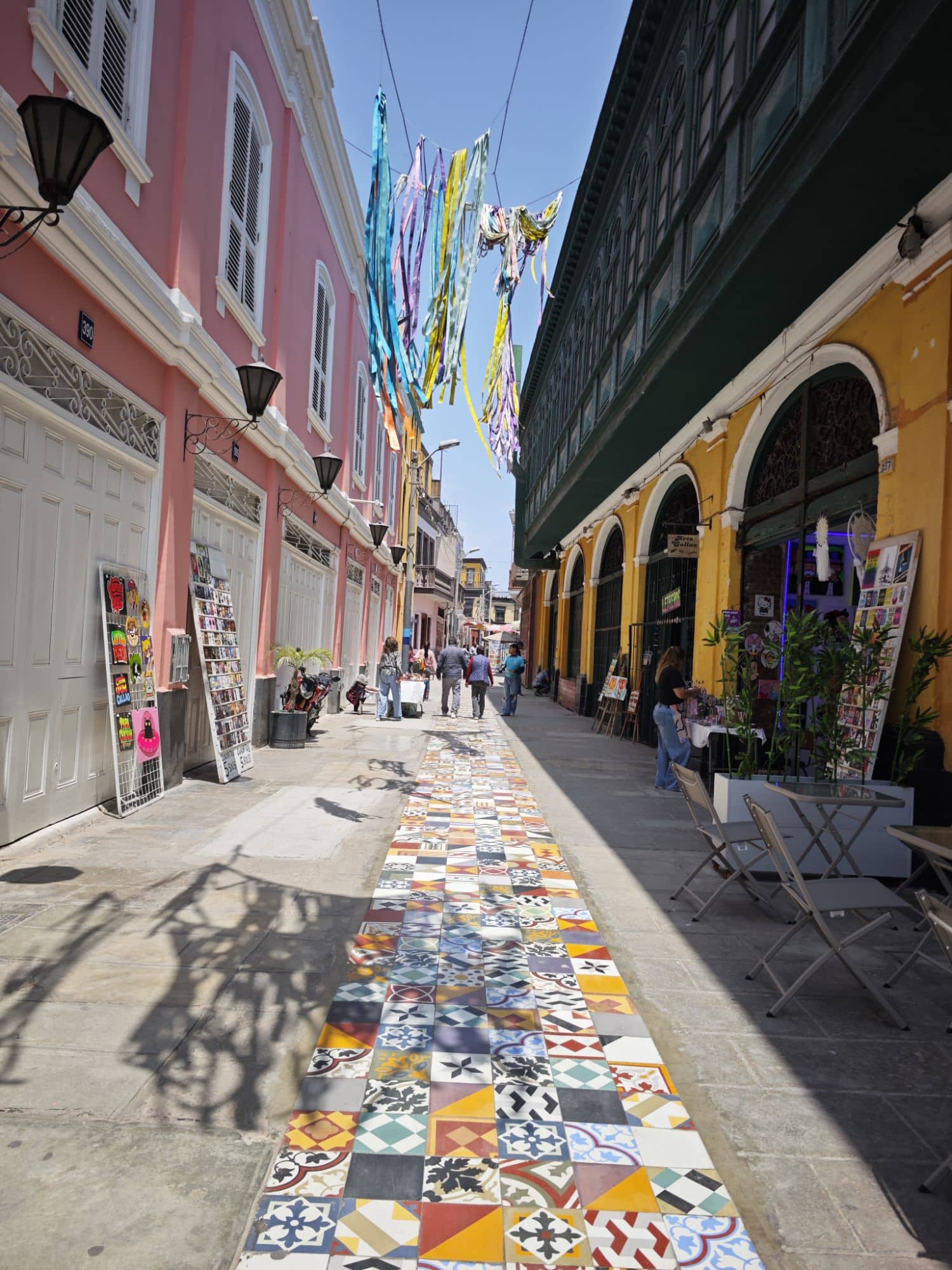 Colorful Umbrella Street of Callao, Lima