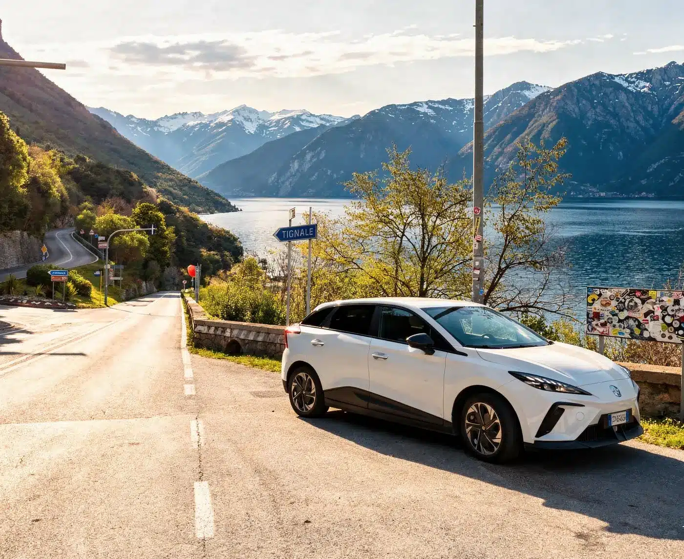 Rental car on lake Garda in Italy