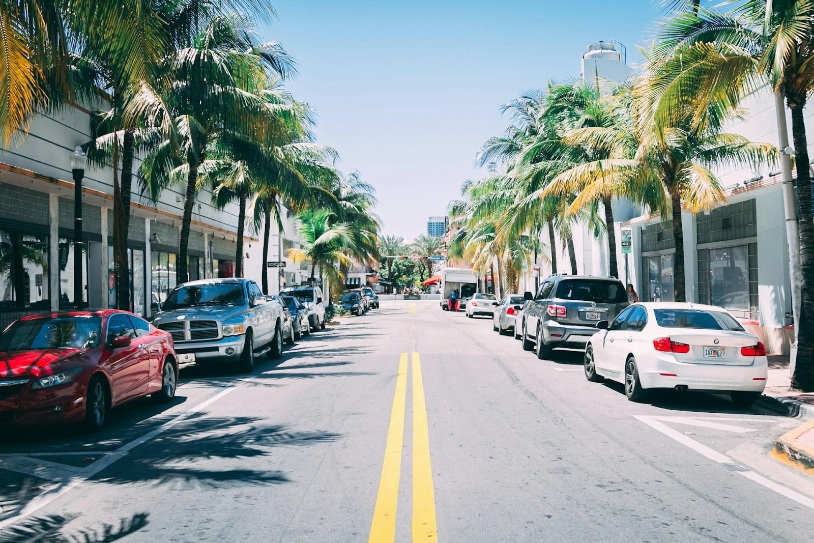 Miami street in Florida