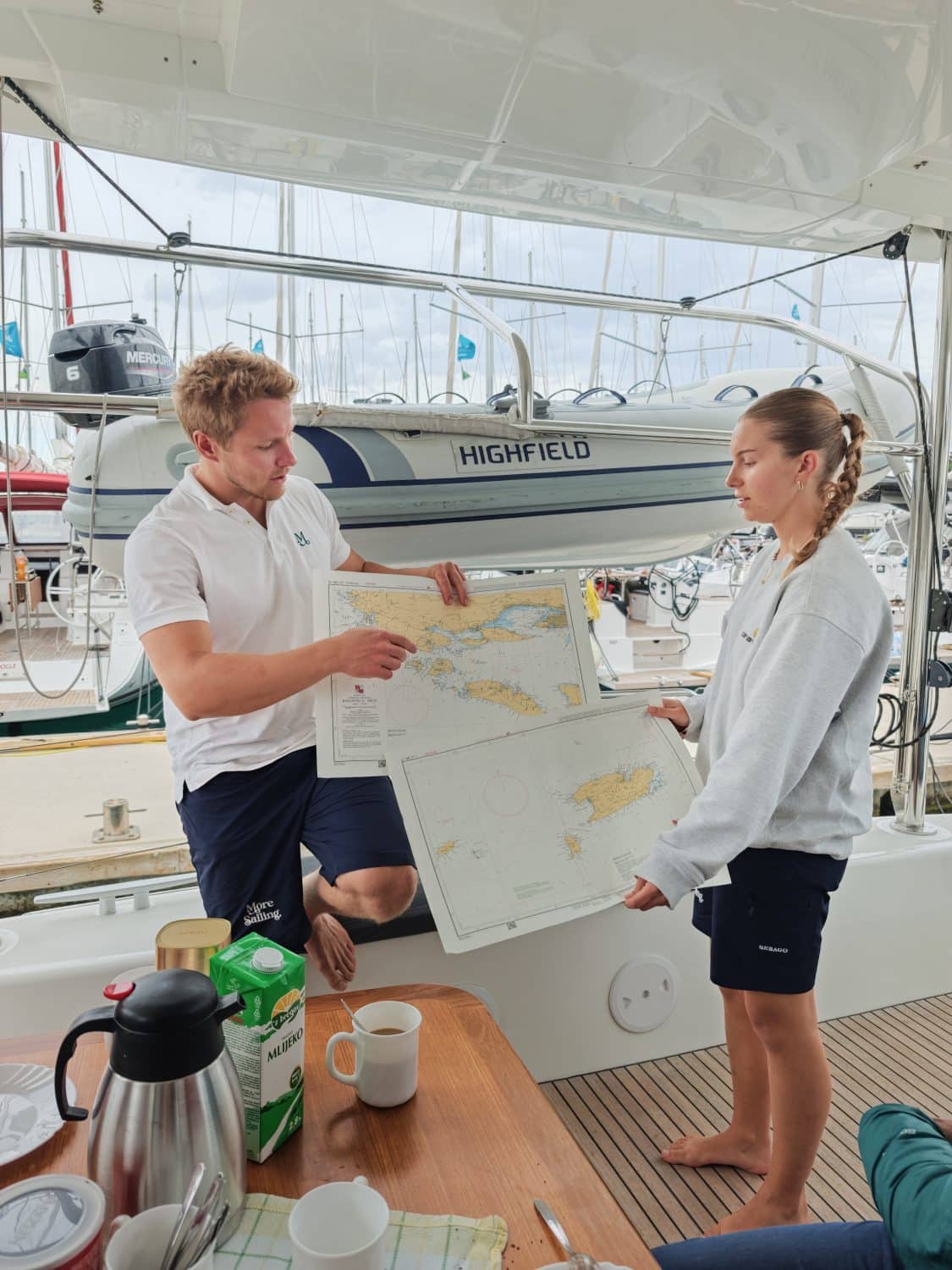 Morning Briefing on boat